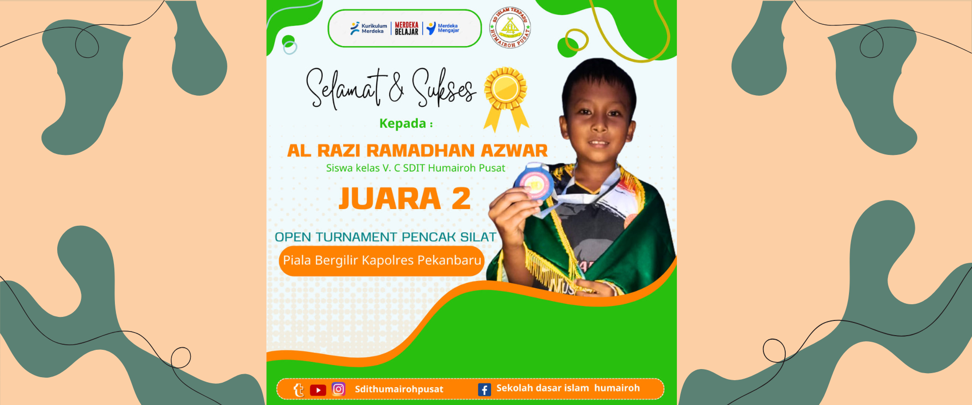 “Selamat Kepada Ananda Al Razi Ramadhan Azwar: Perjalanan Gemilang Menuju Juara 2 Pencak Silat Piala Bergilir 2 Kapolresta Pekanbaru Tingkat SD"